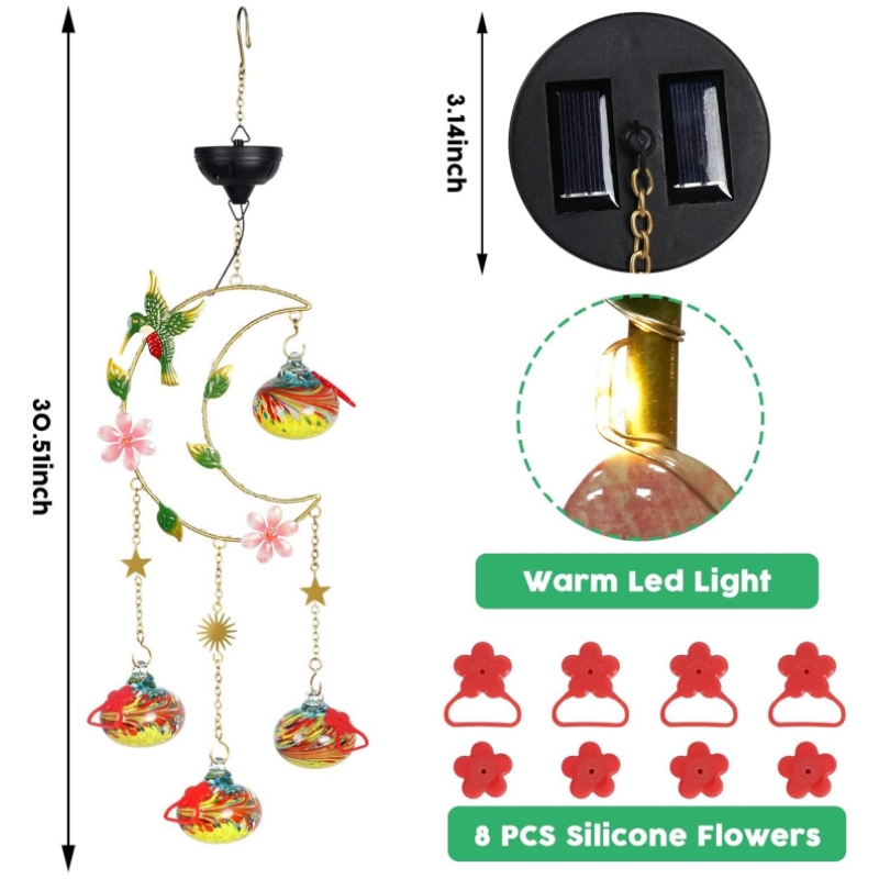 On Sale🔥Solar Moon Light Hummingbird Feeders