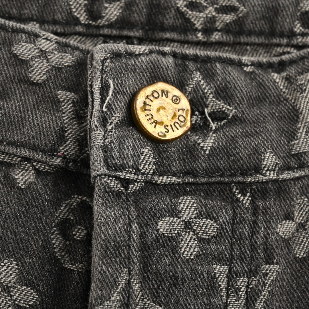 Louis Vuitton 24Fw Jeans with Monochrome Embroidery