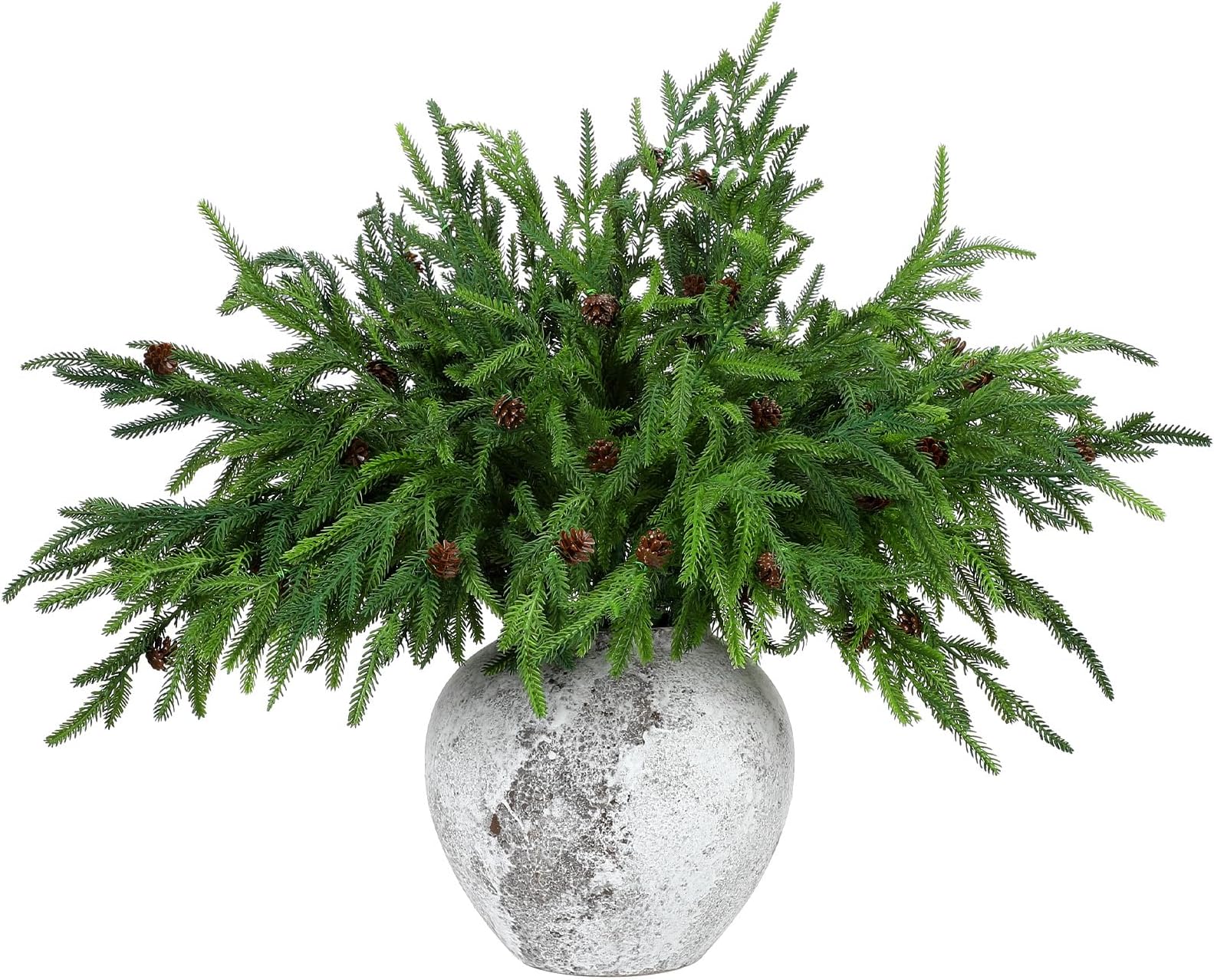 🎅2024 Christmas Promos🔥Xmas Norfolk Pine Branches with Pine Cones