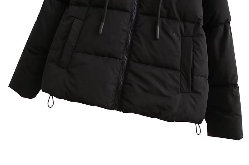 Short down Coat Women Hooded Cotton Coat Jacket