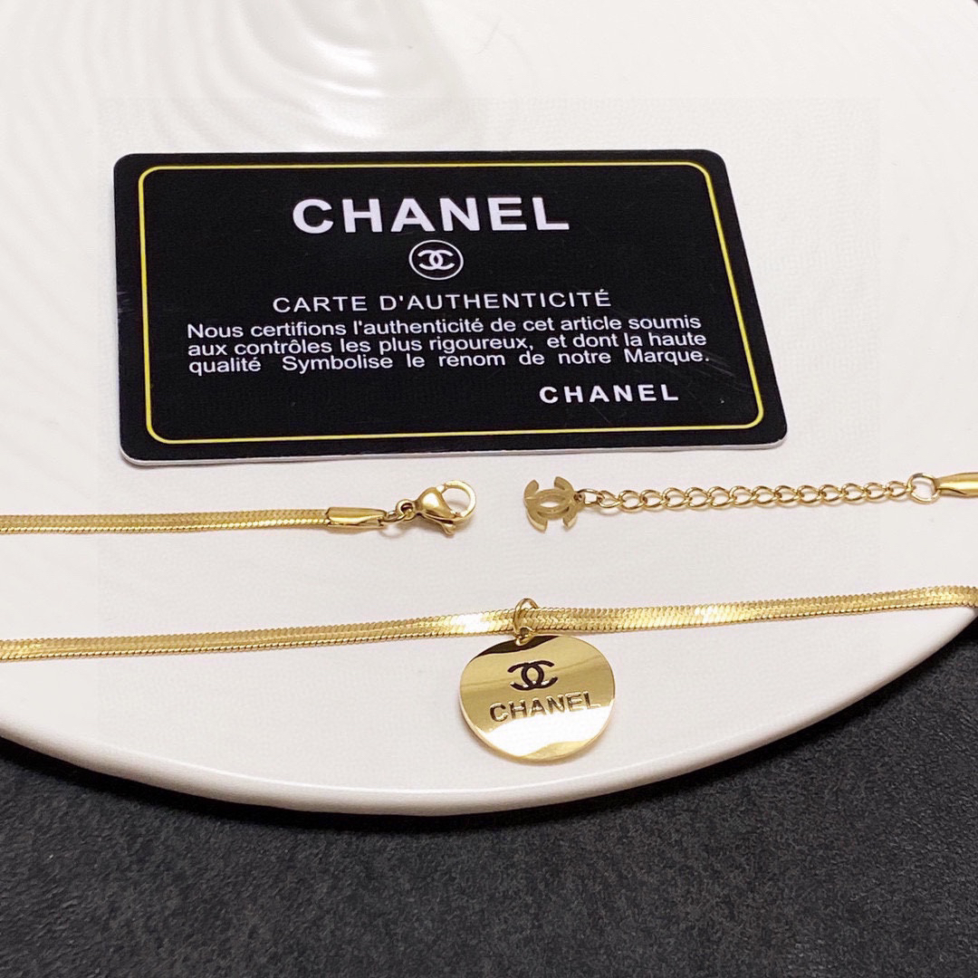 Chanel Flat Snake Bone Necklace