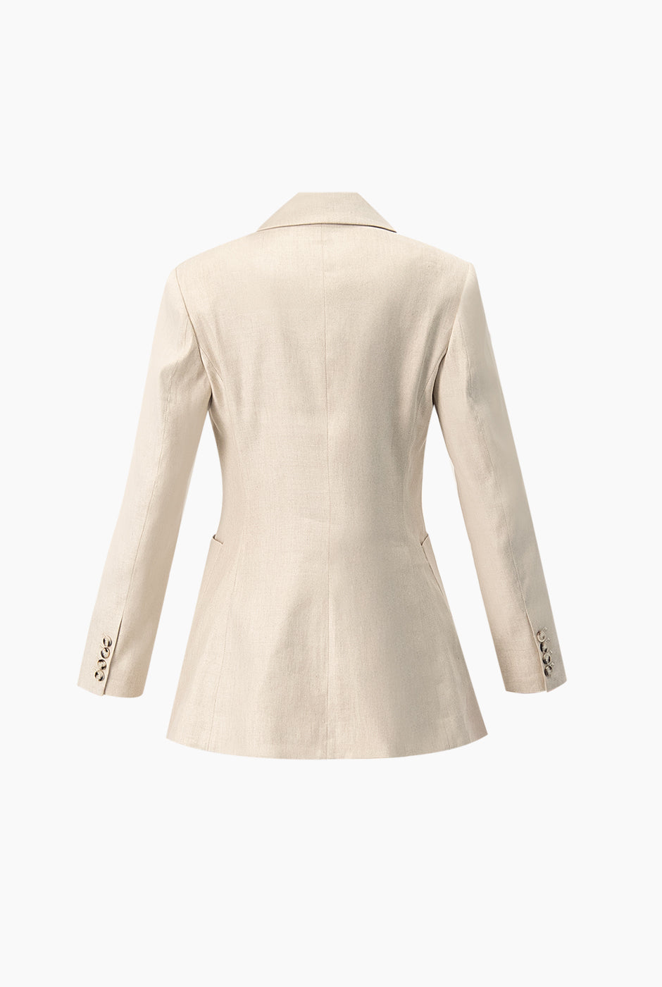 Saco beige de cruce sencillo