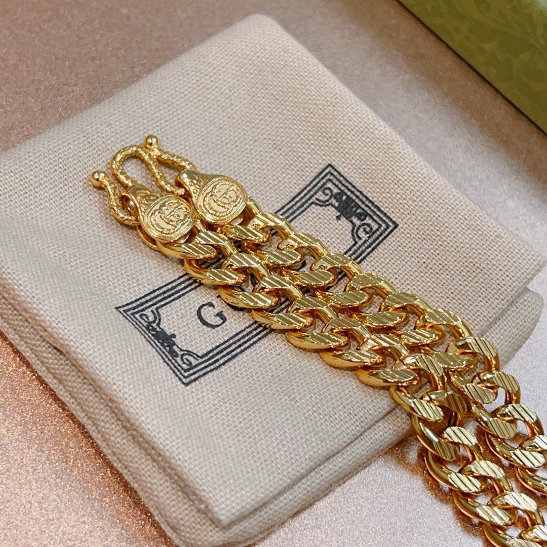 Gucci Anger Forest Series Double G New Flat Necklace