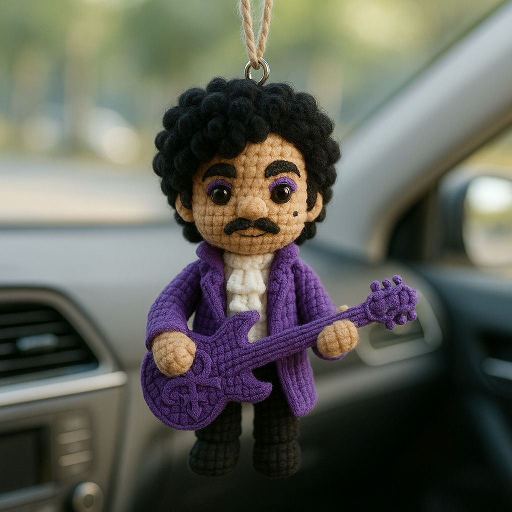 Prince Crochet Car Charm