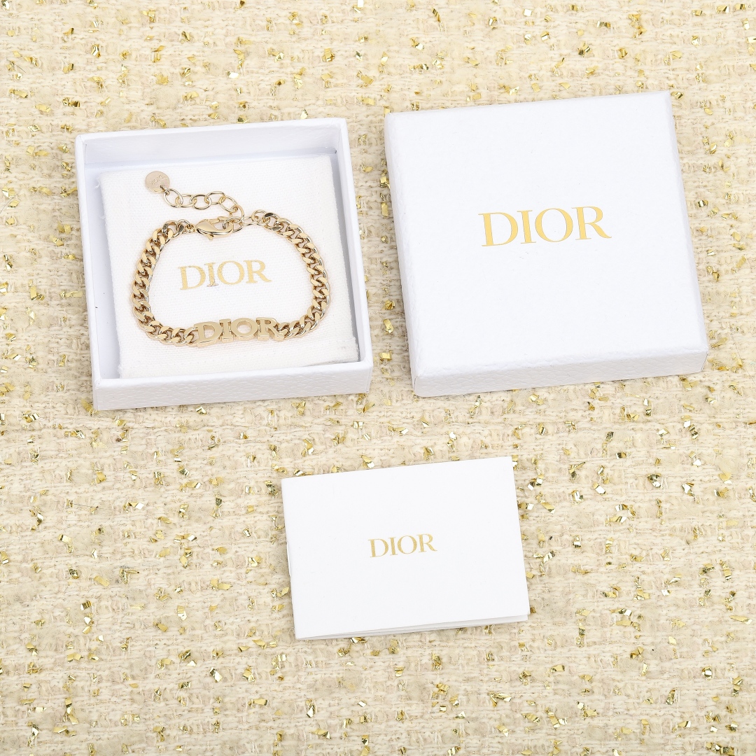 Dior chain letter bracelet