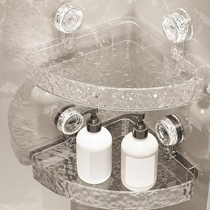 🛀🛀 Bathroom Triangle Basket Storage Shelf (No Drilling Required)