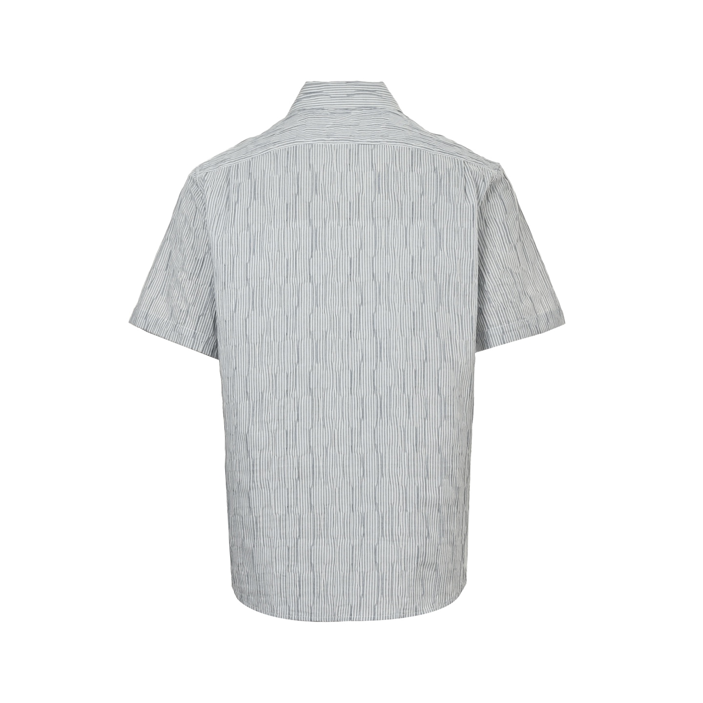 Loewe 25ss striped wave texture short-sleeved shirt