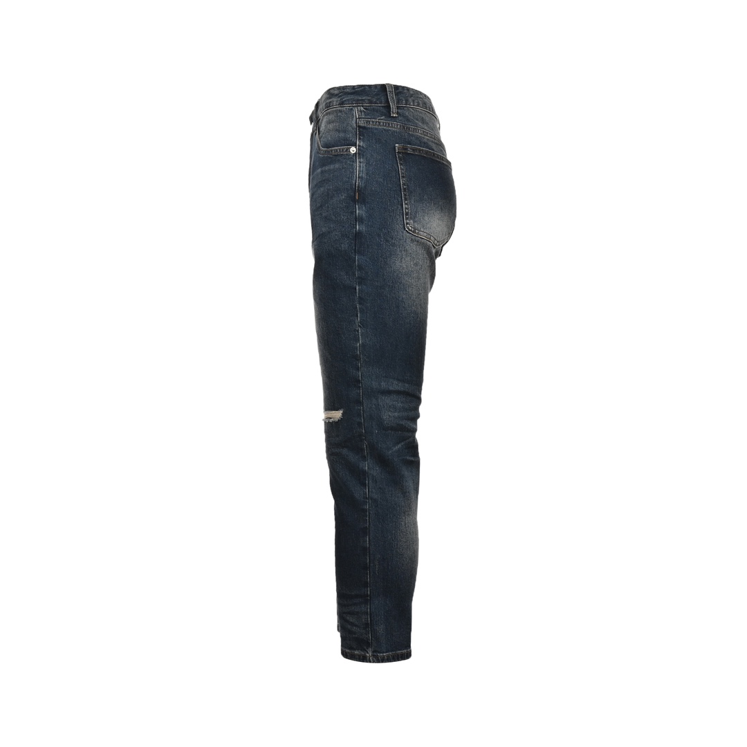 Dior 23Fw back embroidered monogram embossed jeans