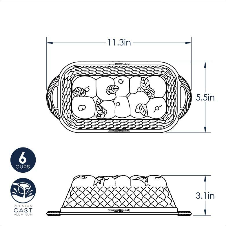 🎅2024 Christmas Promos🔥-6 Cup Capacity Aluminum Loaf Pan