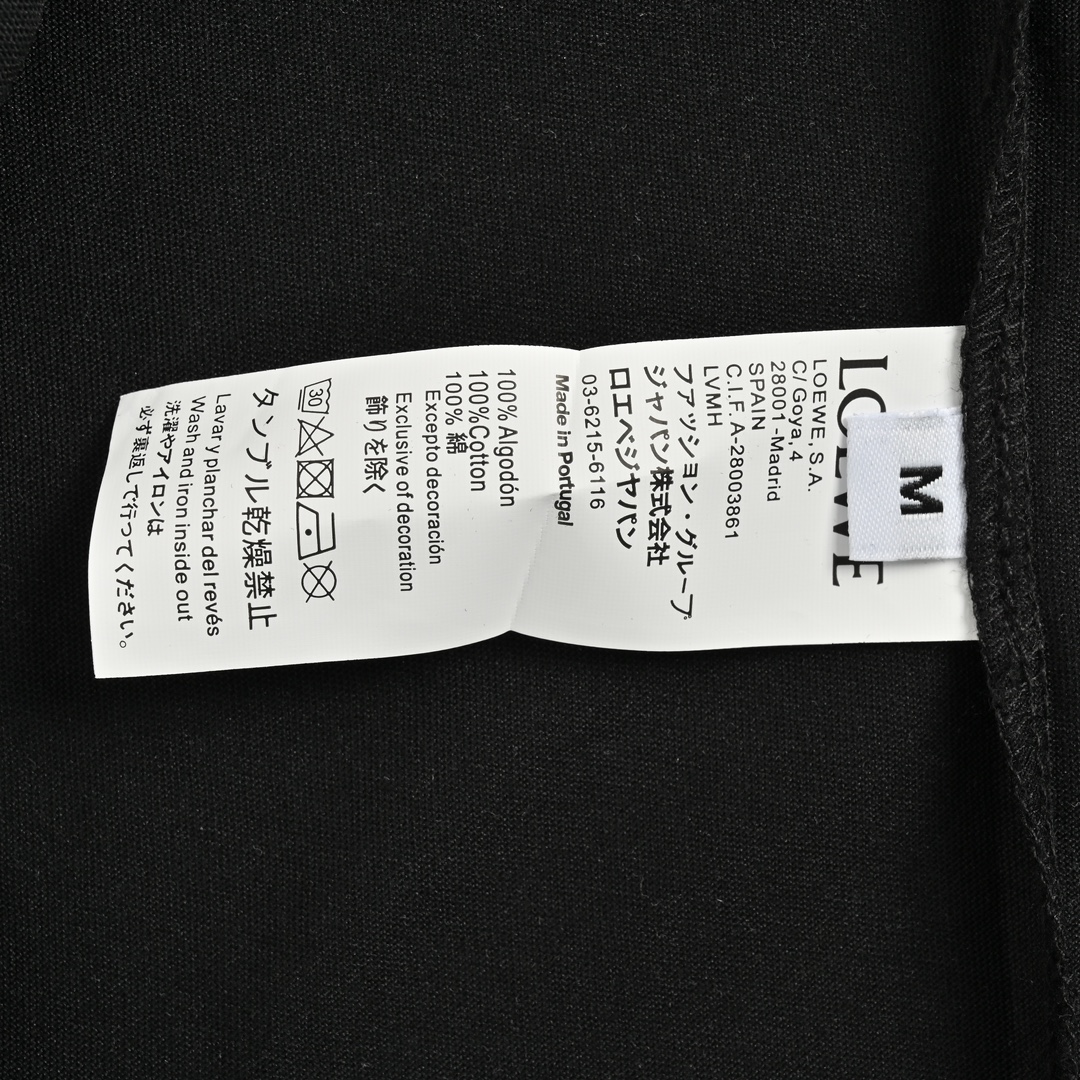 Loewe 24ss half hand-painted embroidered short sleeves