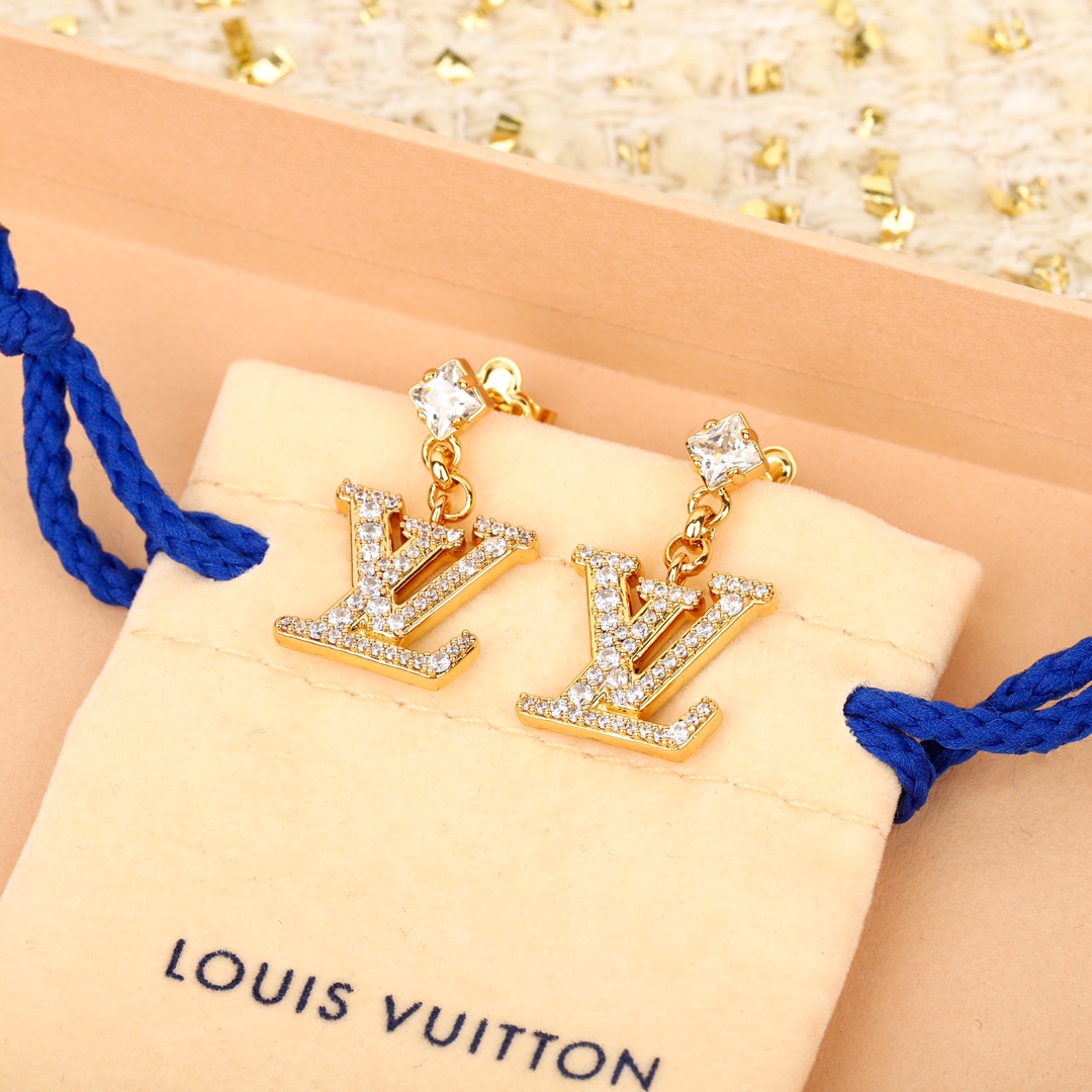 Louis Vuitton diamond earrings
