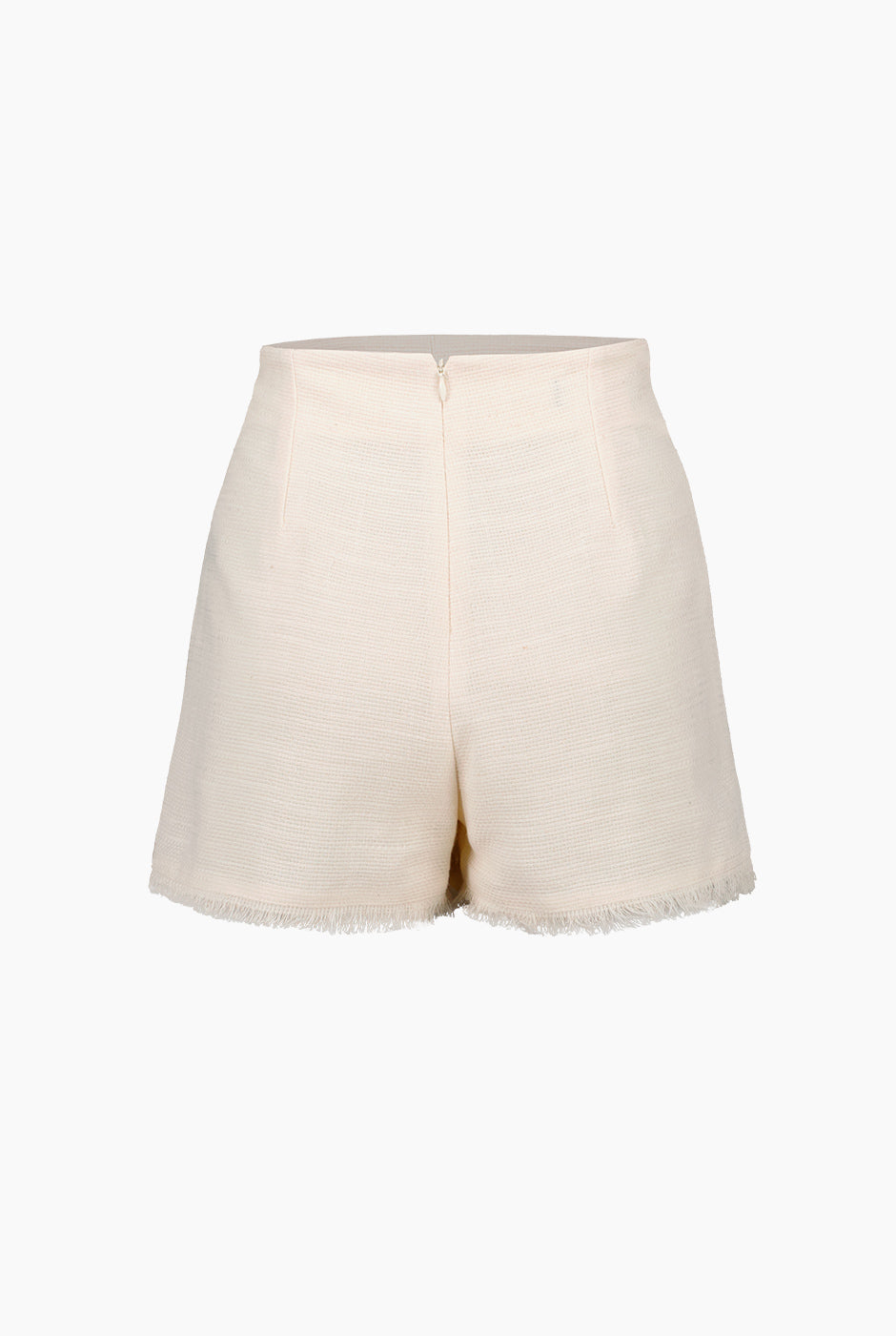 Short tejido con detalle deshilachado en pierna