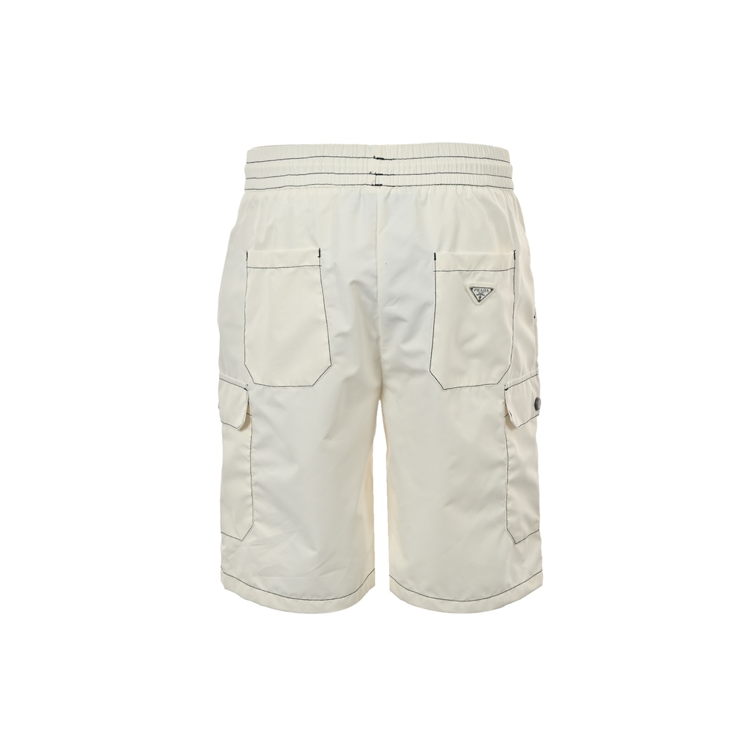 Prada 23ss nylon shorts with exposed triangle logo