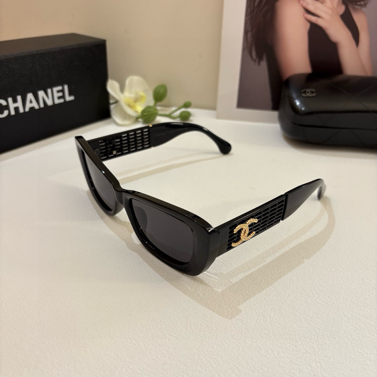 Chanel round frame sunglasses