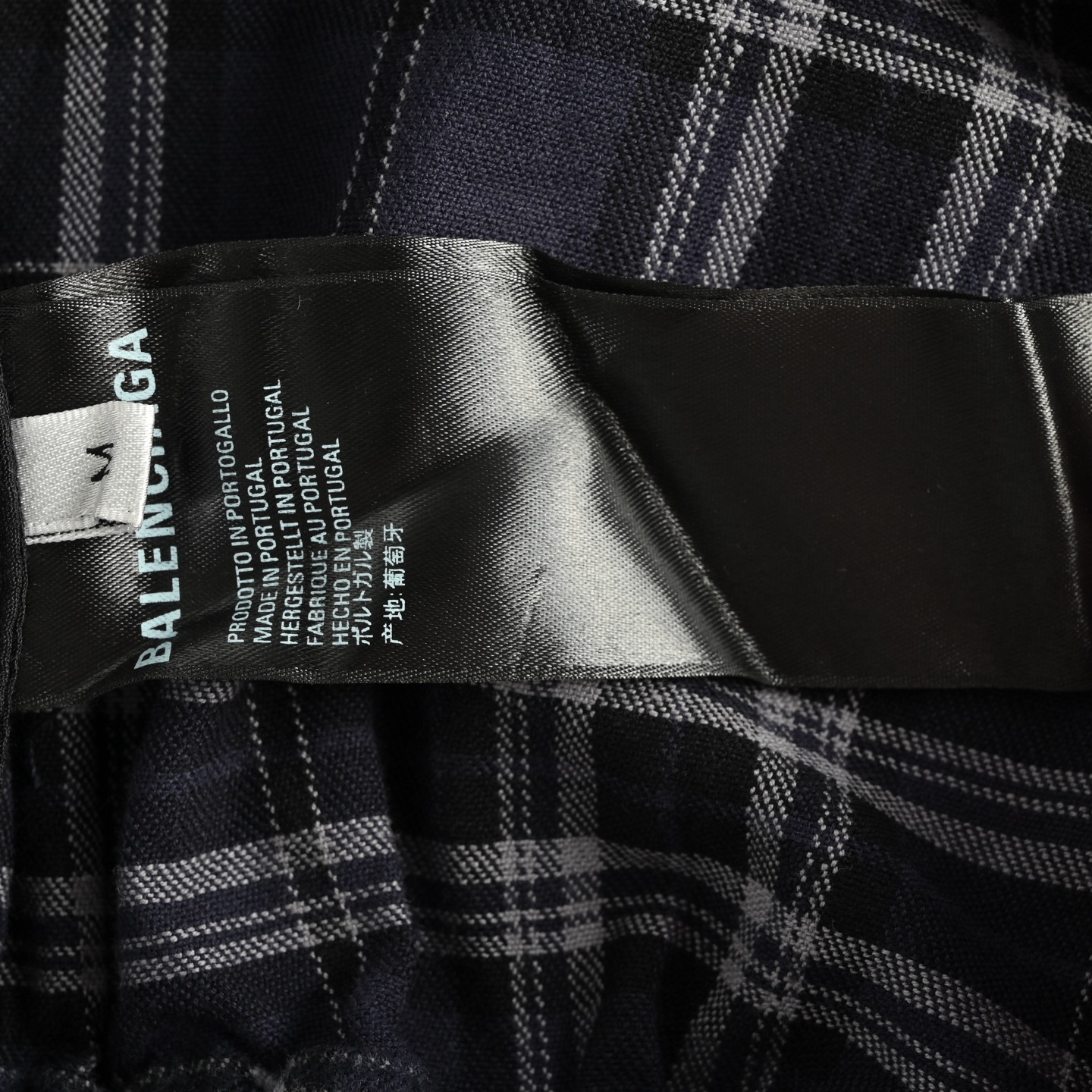 Balenciaga 25ss checked flannel trousers