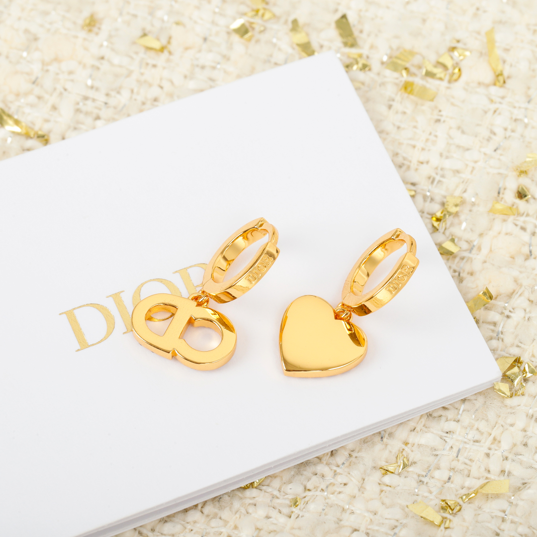 Dior Diamond Heart Earrings