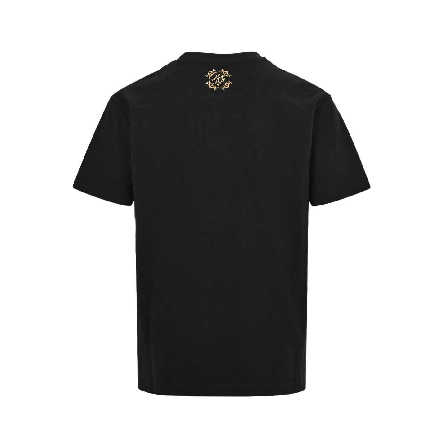 Louis Vuitton 25ss gold frame embroidered pique checkered short sleeves