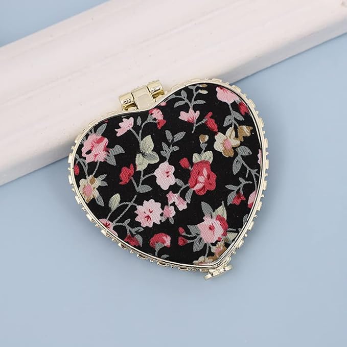❤️❤️Vintage Fabric Printed Double-Sided Folding Small Mirror 🔥(Pack of 4)