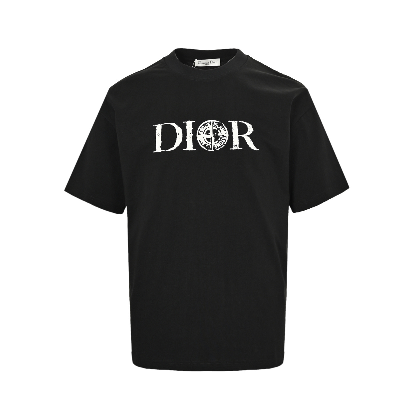 Dior 25ss Stone Island joint mottled letter logo print short sleeve