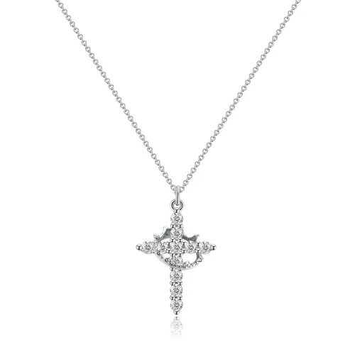 🎃Early Halloween Sale👻 Diamond Cross Necklaces With Rotated crown-BUY 2 Get 10% OFF & Free Shipping