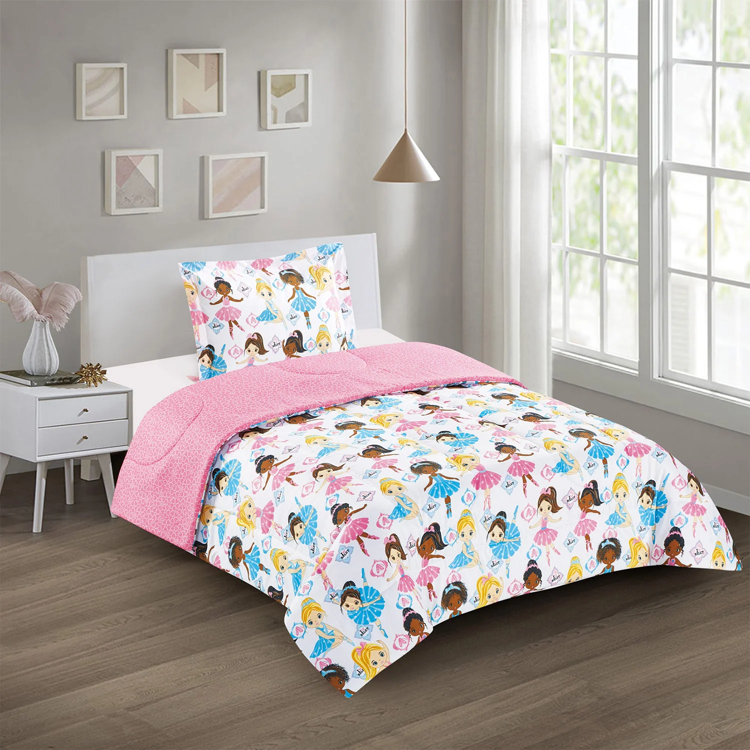 Ballerina Girls Kids Comforter Set