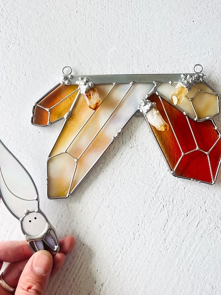 ✨ Handcrafted Stained Glass Art Collection – Nature’s Beauty in Every Piece! 🌿🐝🦇