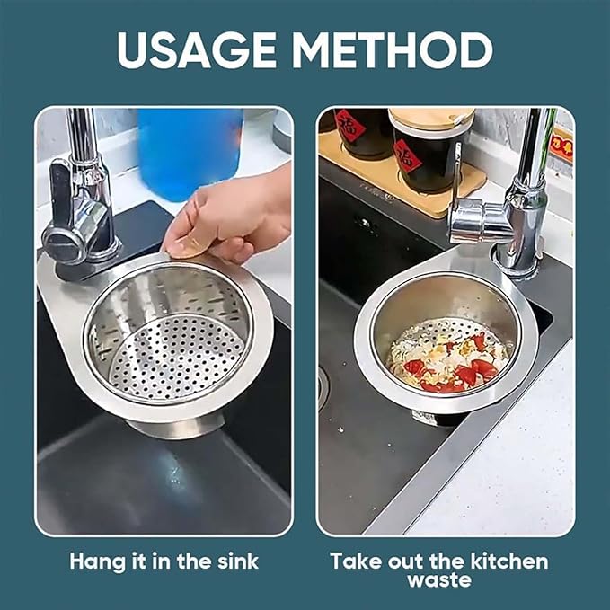 🔥HOT SALE 50% OFF🔥2025 New Swan Stainless Steel Drain Basket Sink Strainer