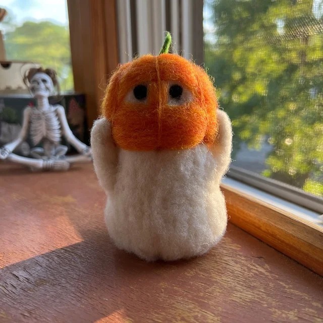 (2024 New Arrival-40% OFF)🎉Wool Felted Ghosts with Pumpkins | Halloween Decoration