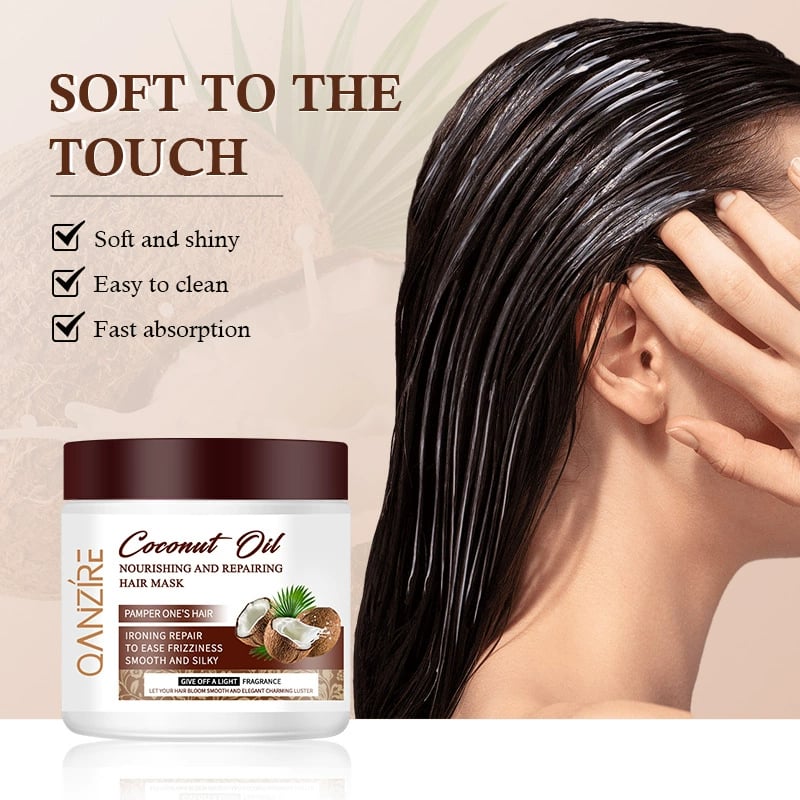 🔥Transform Dry, Damaged Hair in Just 10 Minutes 🌴The Ultra-Nourishing Coconut Hair mask– 100% Natural
