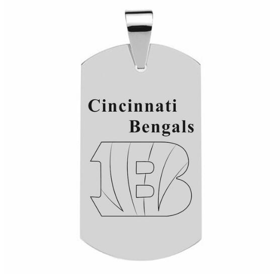 CINCINNATI BENGALS TITANIUM STEEL DOG TAG