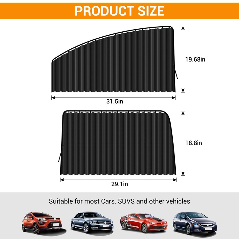 Last Day Promotions 60% OFF🔥[Summer Essentials] Magnetic Universal Car Side Window Curtains