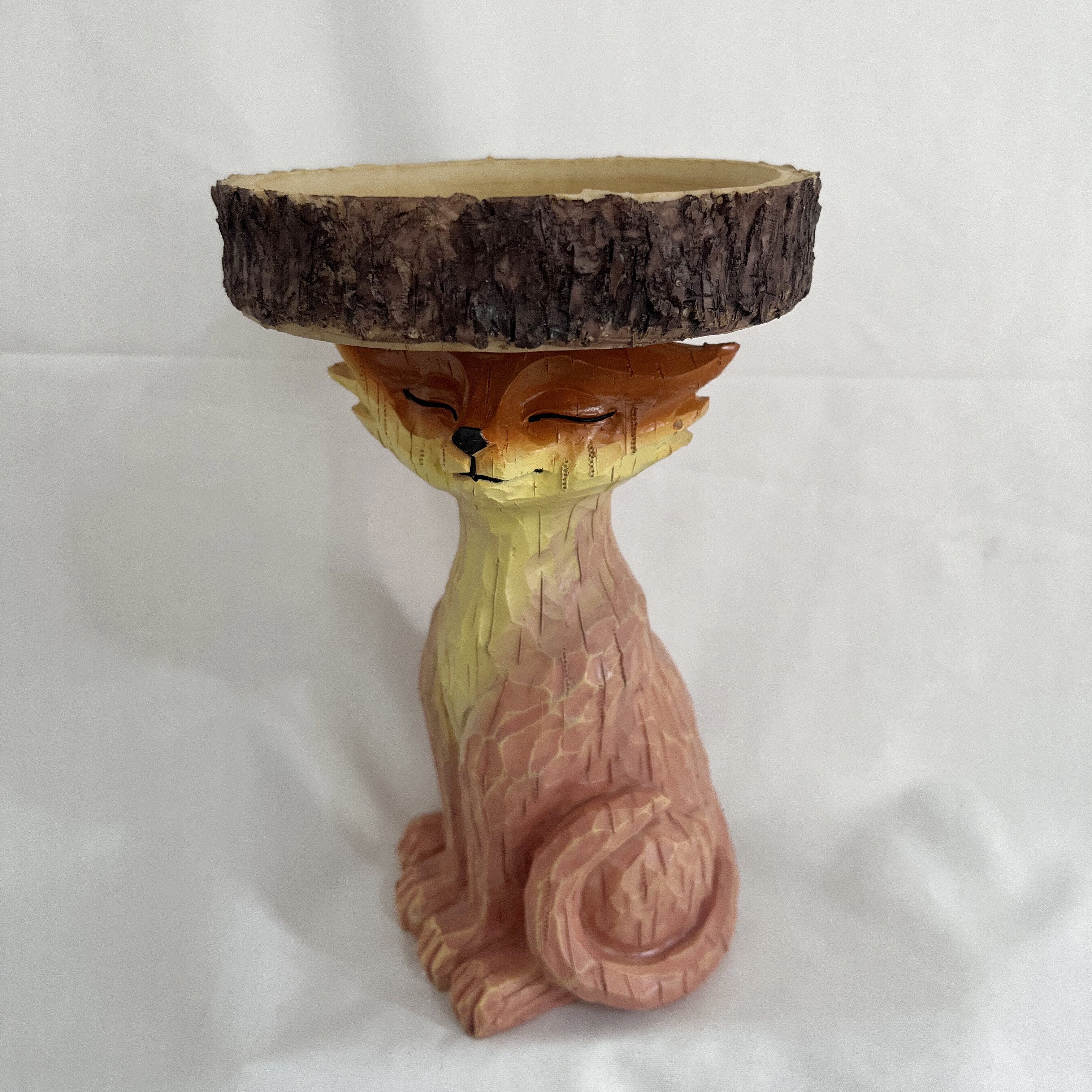 1pc, Outdoor Bird Bath Bowl Resin Crafts, Weatherproof Garden Water Feature Drinking Feeder Decoration, Wild Birds Free Standing Decor, Home Garden Yard Decorations