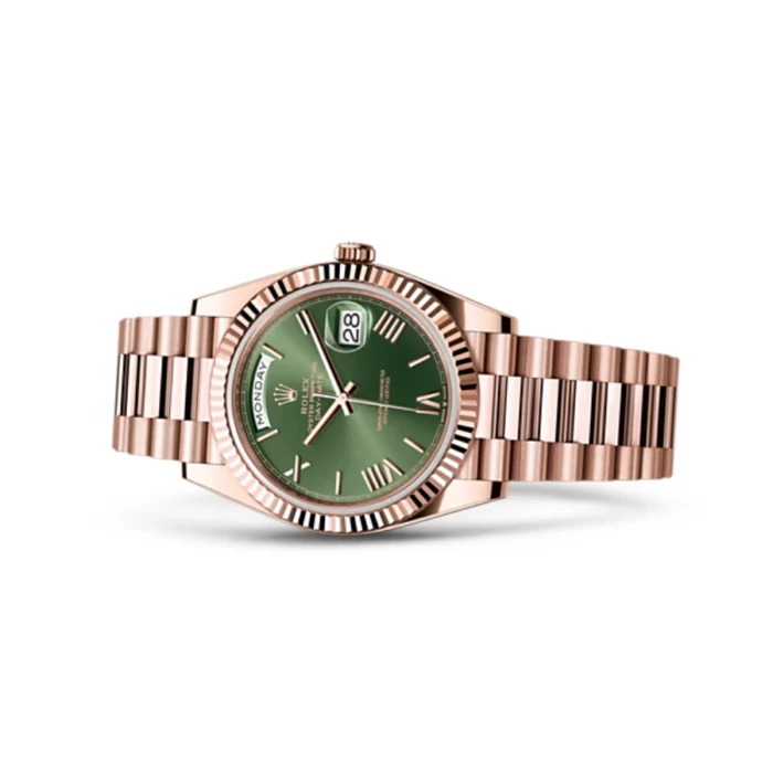 Rolex Day-Date 228235 “Everose Green Roman Dial” True to Original Copy