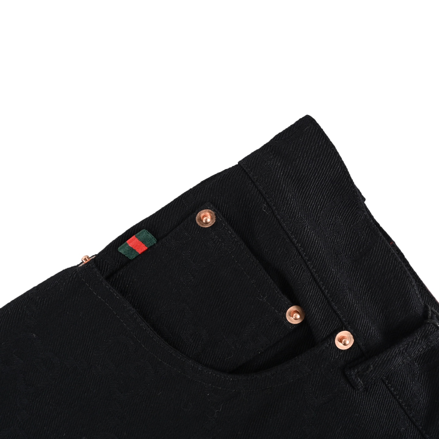 Gucci 24Fw Double G all over jacquard denim jeans