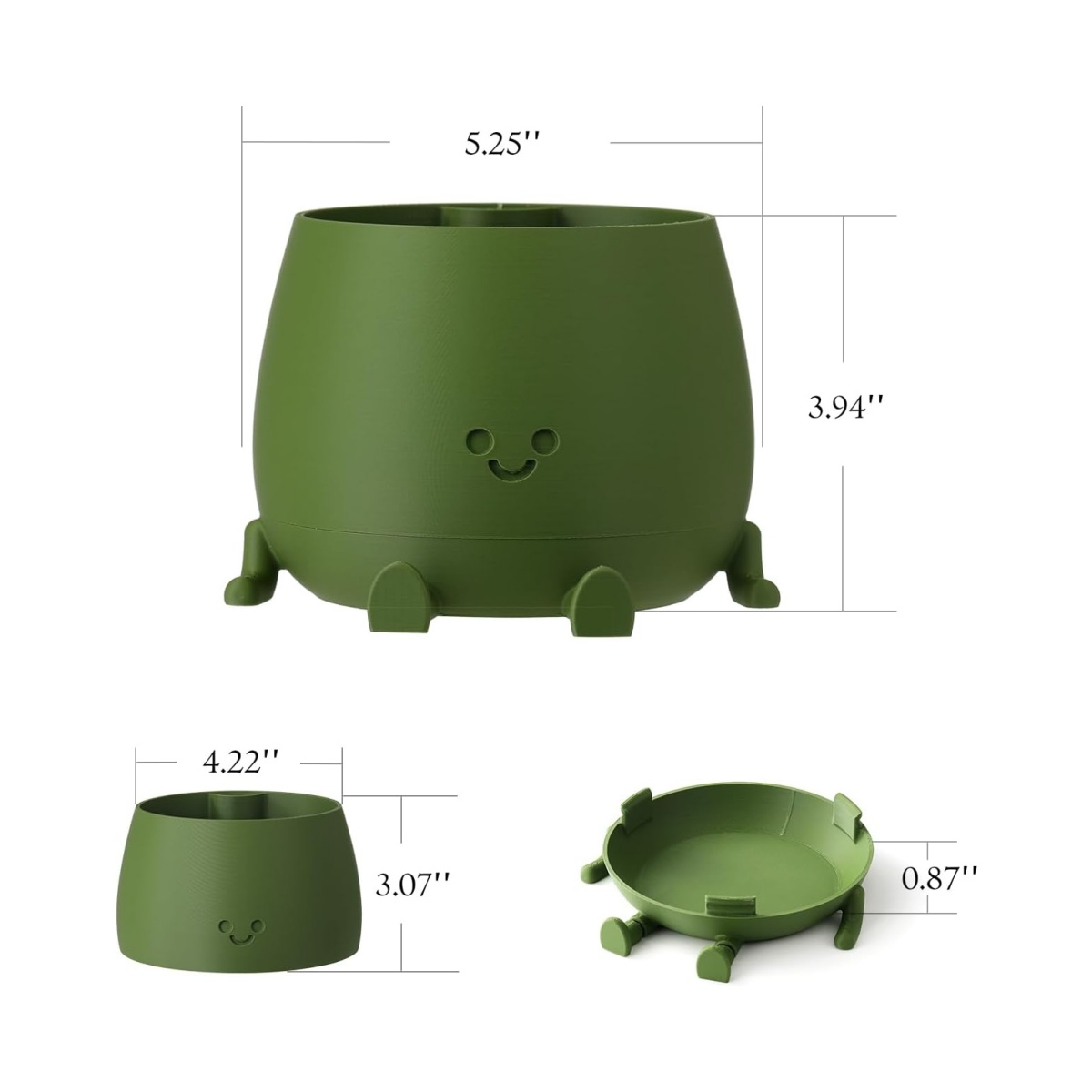 🔥ON SALE ALERT!🔥Happy Face Planter Self Watering Plant Pot with Drainage Holes