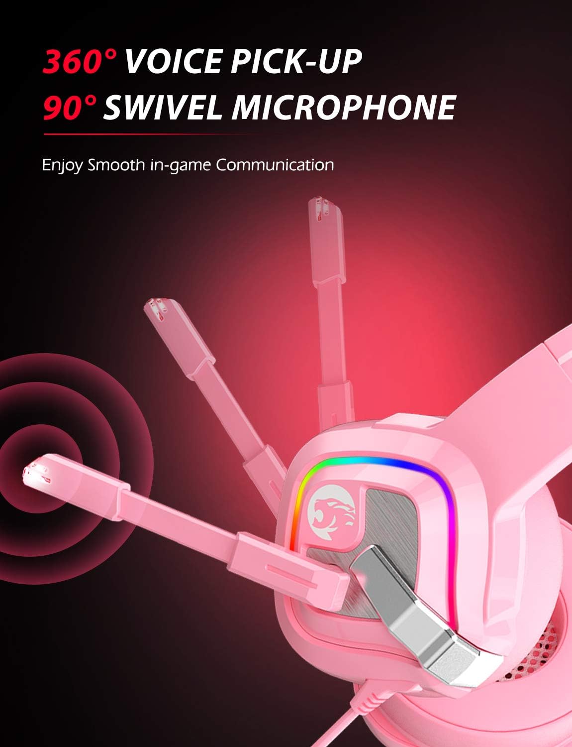 ZIUMIER Z66 Gaming Headset, Wired, Over-Ear, Noise Cancelling Mic, RGB Light, Stereo Surround Sound, Compatible with PS4, PS5, Xbox One, Laptop (Green)