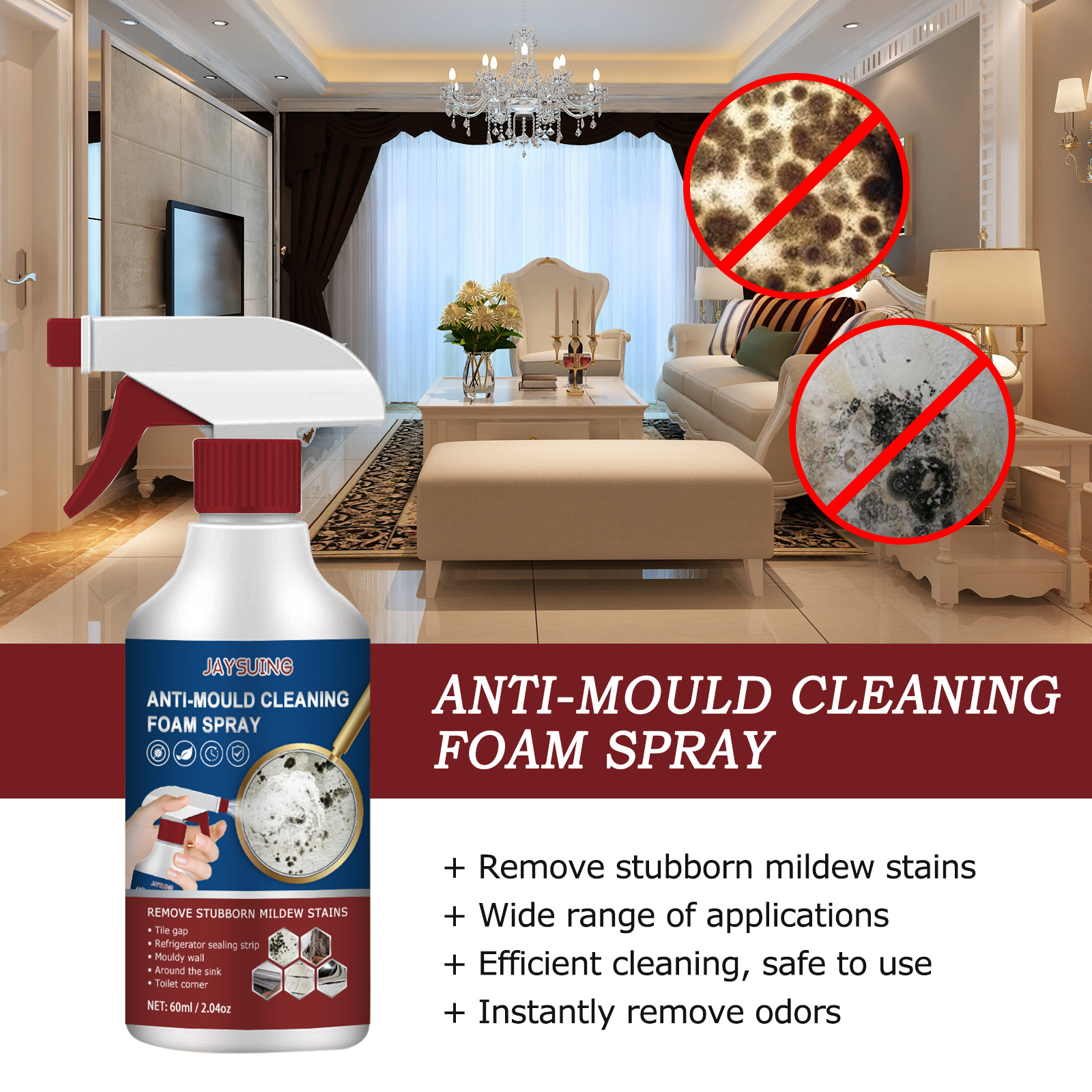 🔥Last Day 50% OFF🔥New Mildew Removal Spray
