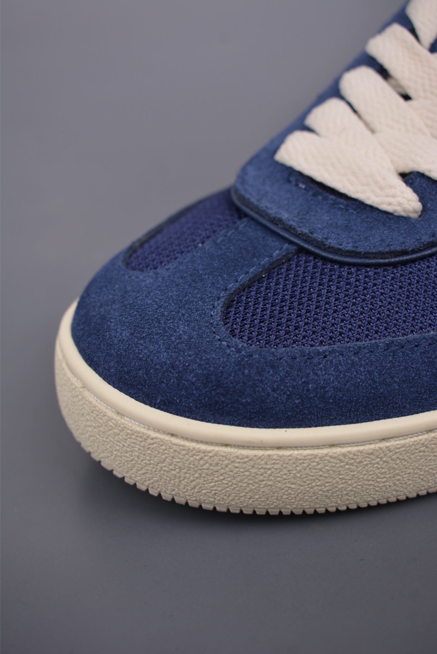 Gucci Interlocking G Suede Sneaker G74 Navy Blue White