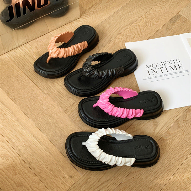 Couple Flip-flops Beach Seaside Plywood Cool Sandals
