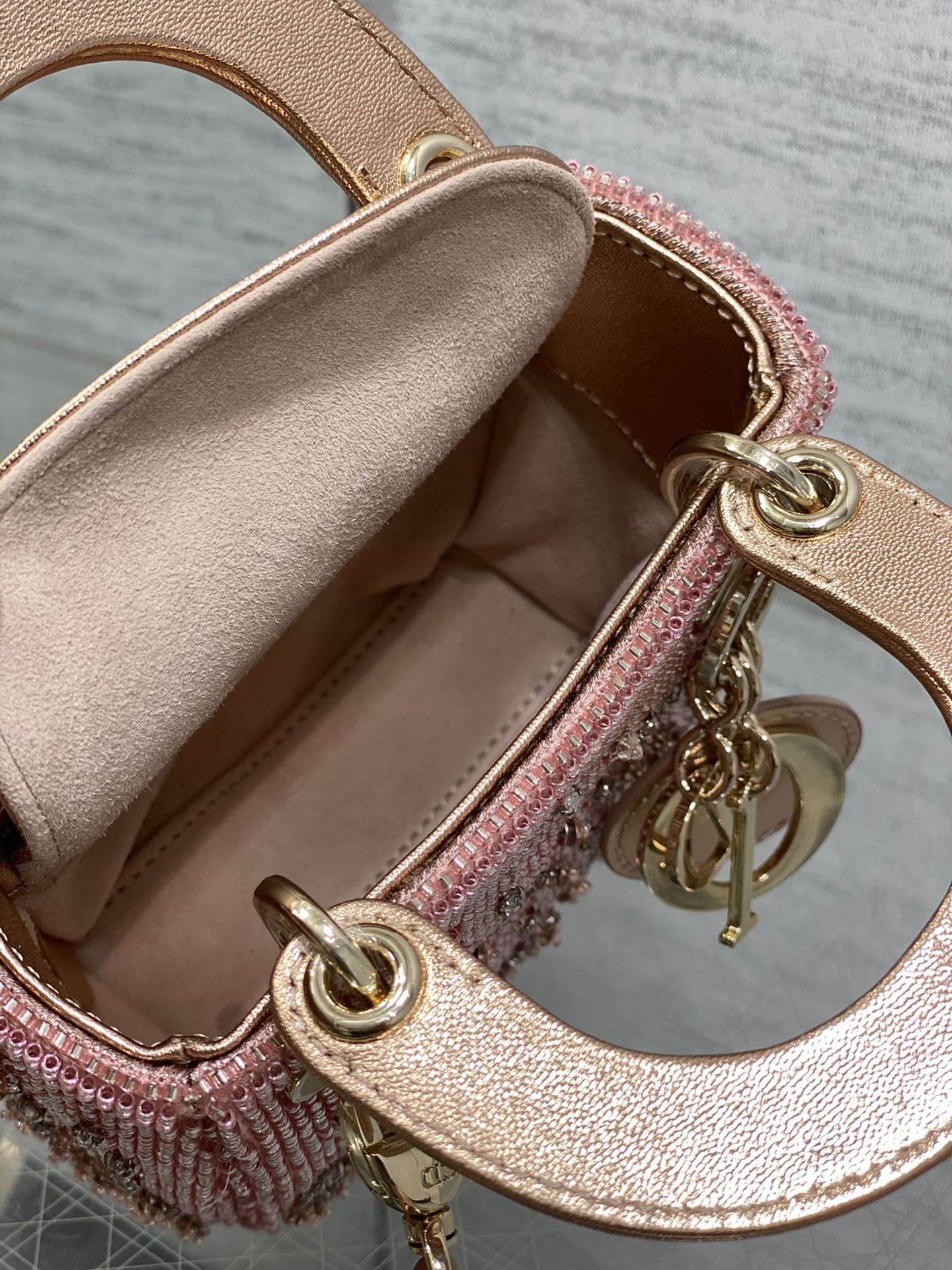 Dior Lady Limited Edition Beads Micro Series Princess Diana Bag