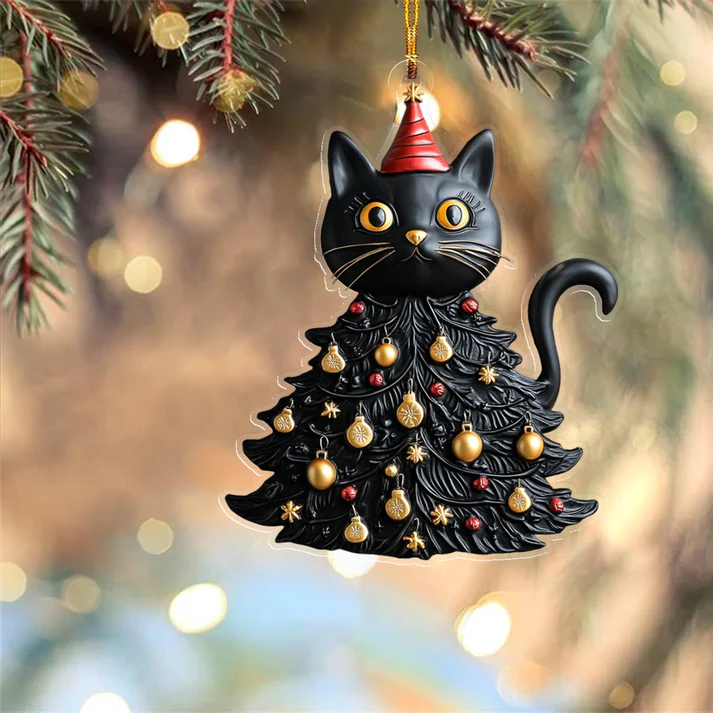 Black Cat Christmas tree Christmas Ornaments