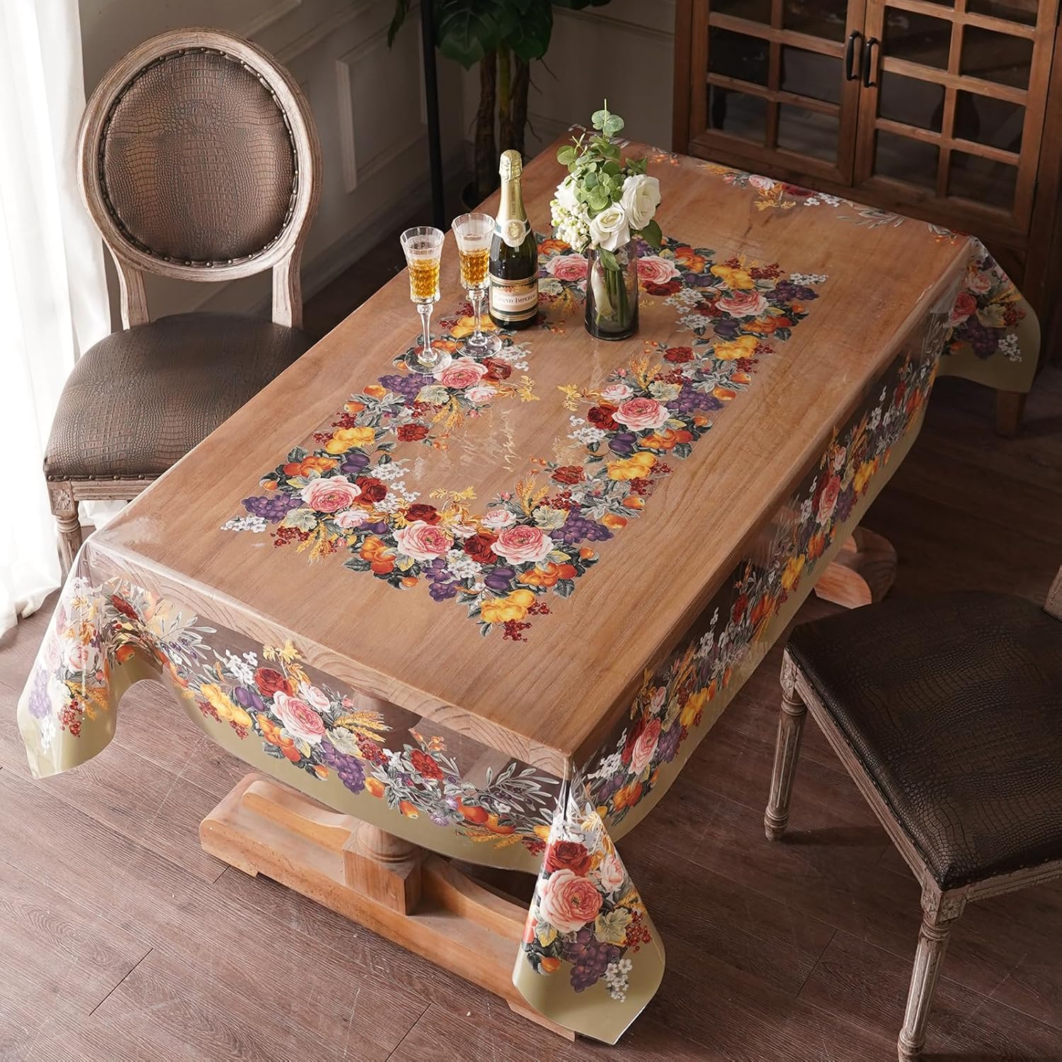 🔥ON SALE ALERT!🔥Clear Table Cover Protector Oil Spill Proof Vinyl PVC Tablecloths