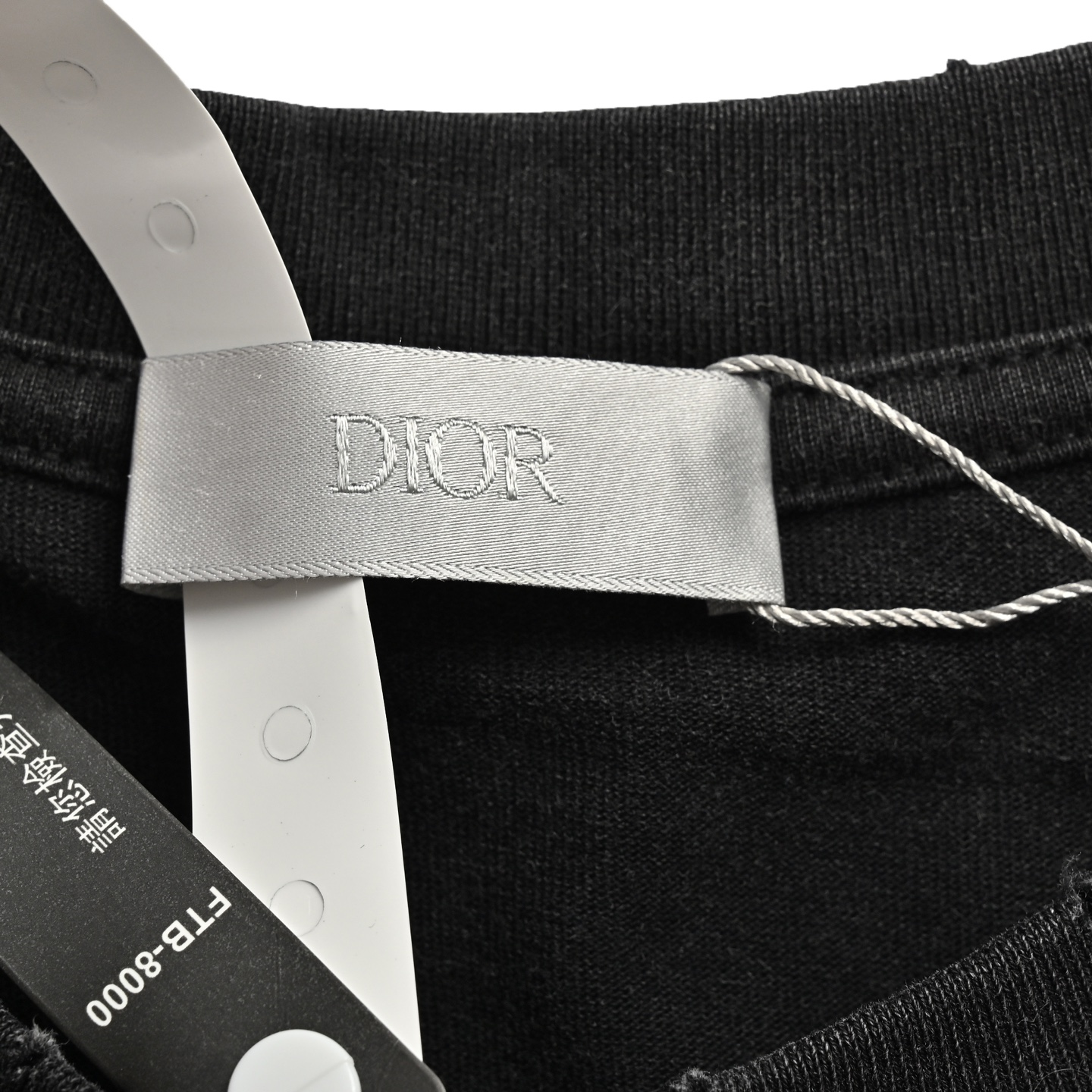Dior small D embroidery destroyed splicing short sleeve