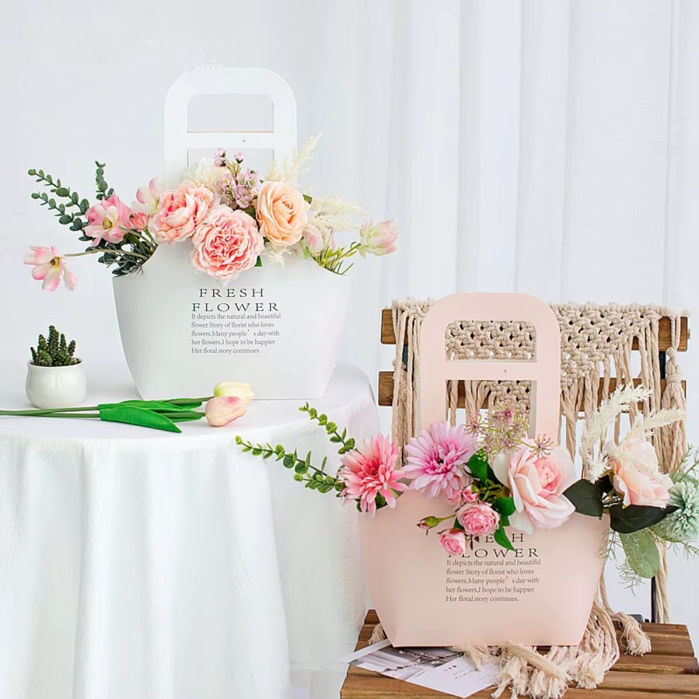 🛍️🌺Cute kraft - paper flower - carrying handbags（💥Buy One Get One Free💥）
