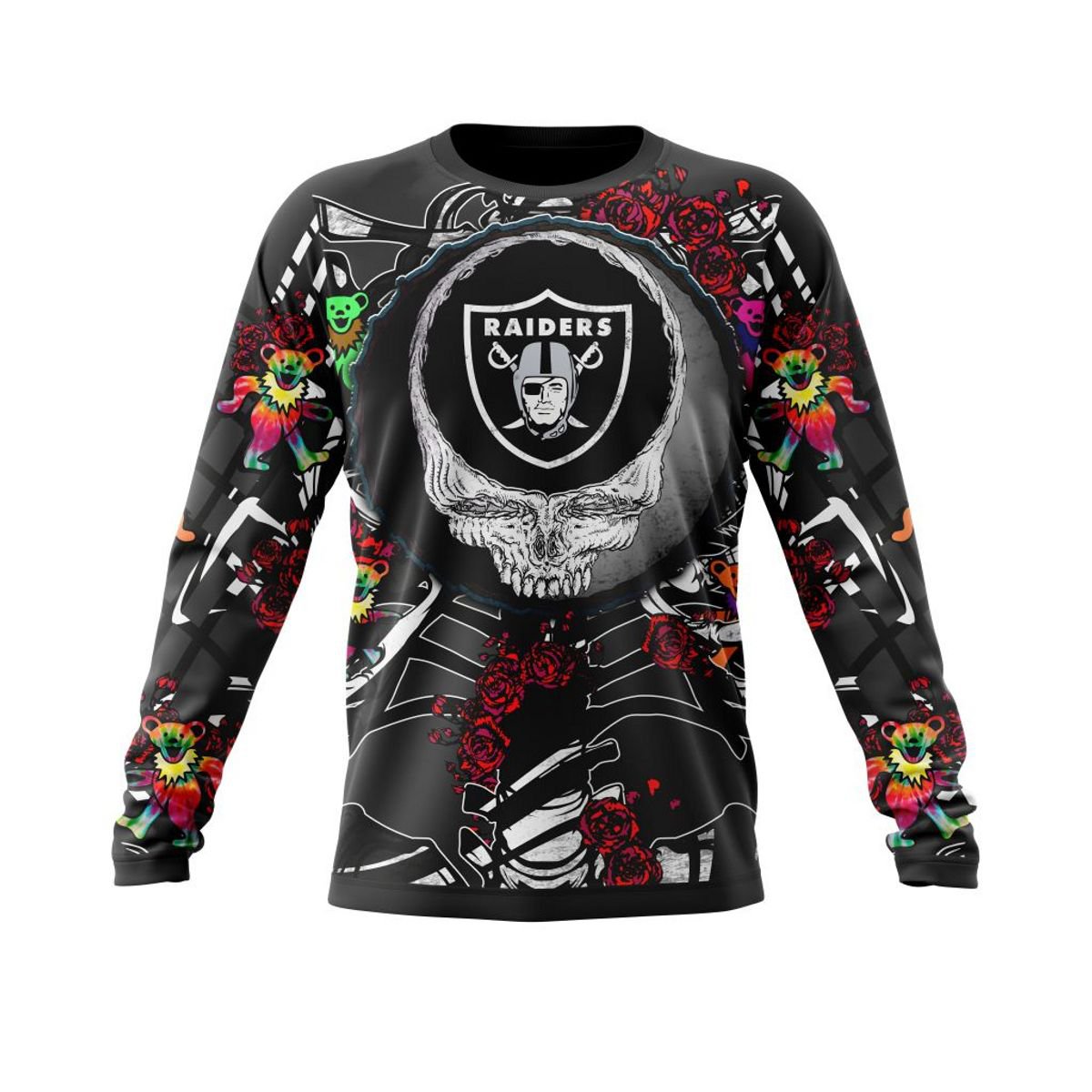 LAS VEGAS RAIDERS 3D HOODIE MIX GRATEFUL DEAD