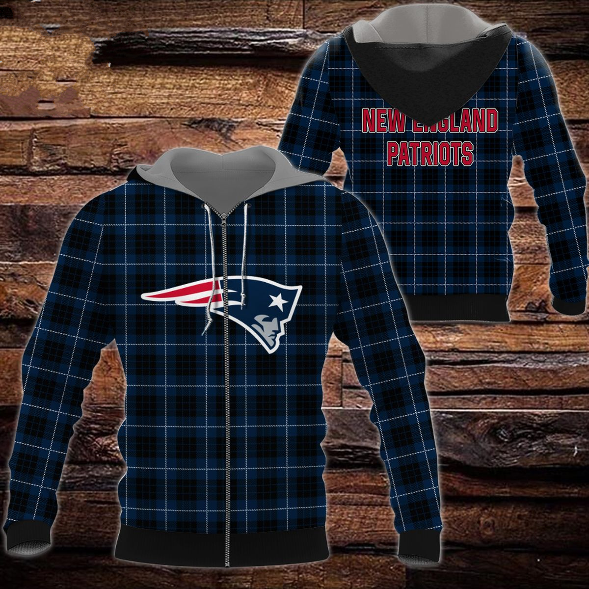NEW ENGLAND PATRIOTS 3D HOODIE SKULL101