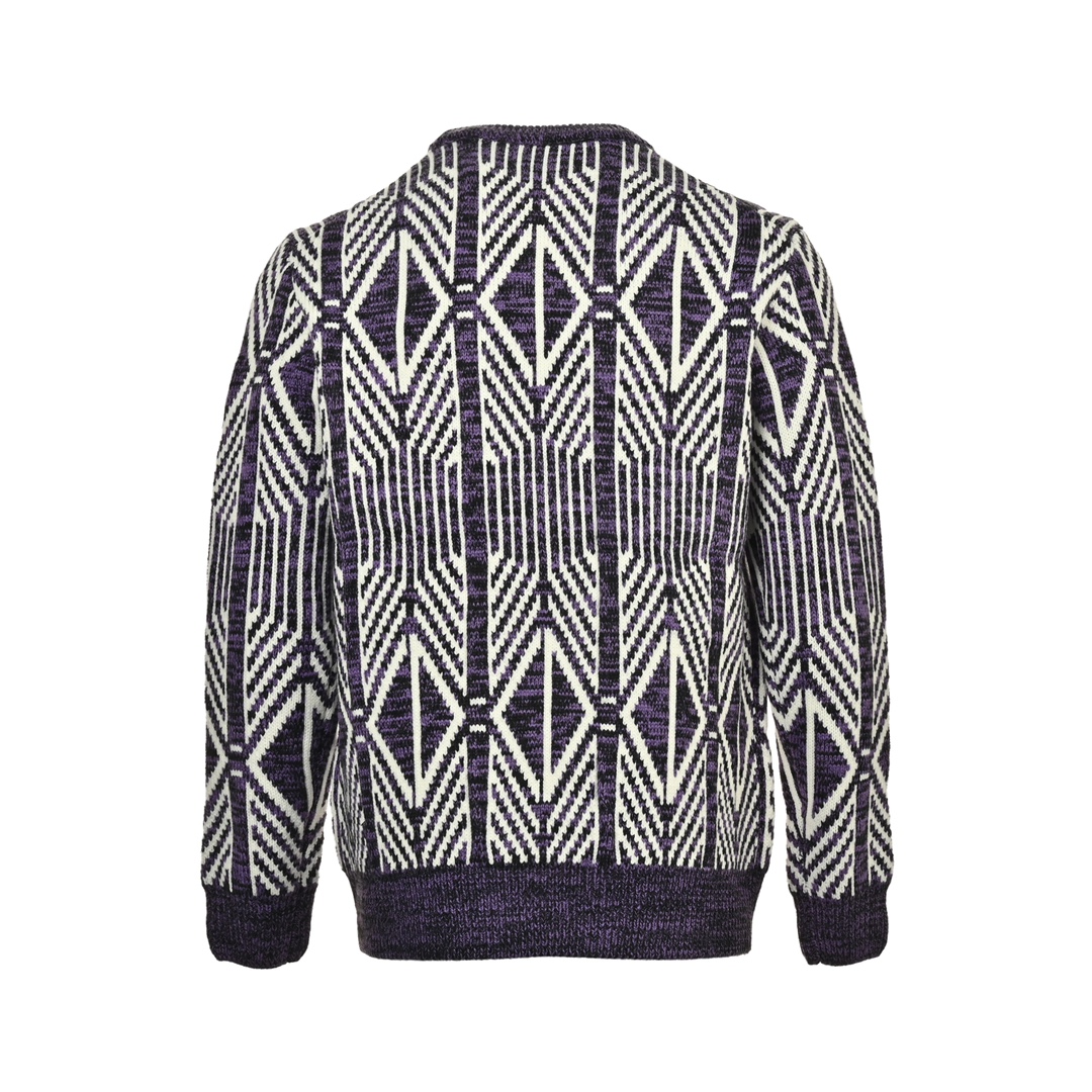 Dior 24Fw jacquard geometric knit sweater