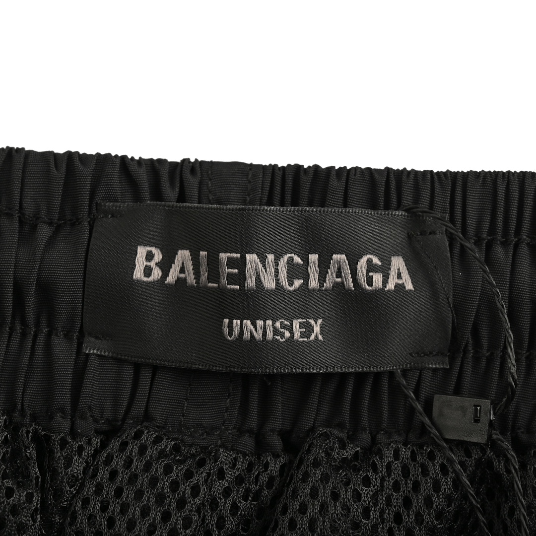 Balenciaga 24Fw double ring letter embroidered sports trousers
