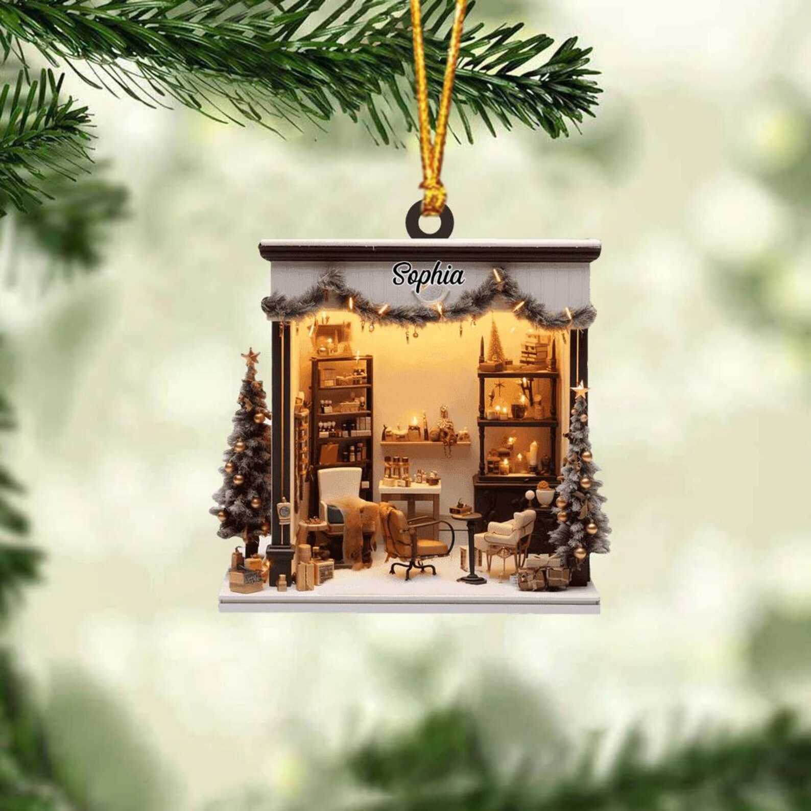 2024 New Release Personalized Hair Salon  Ornament Gift For Hairdresser