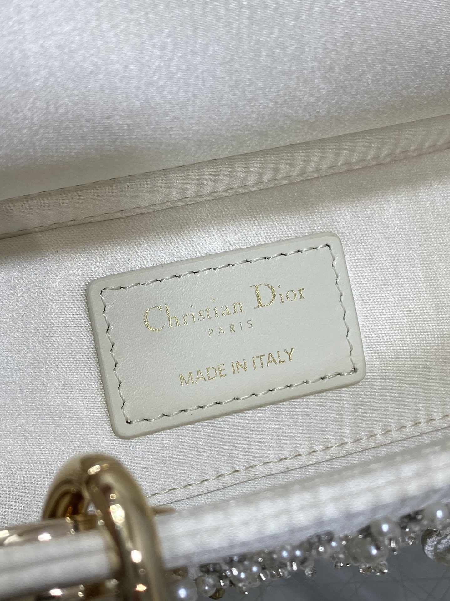 Dior Lady Limited Edition Heavy Beads Horizontal Version Princess Diana Bag